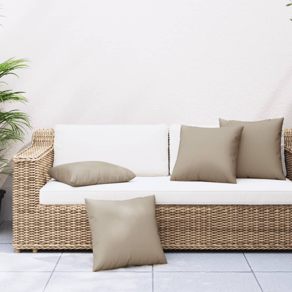 VidaXL Sofakissen 4 Stück 40x40 cm Stoff Taupe