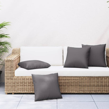 Vidaxx Sofakissen 4 Stück 50x50 cm Stoff Anthrazit