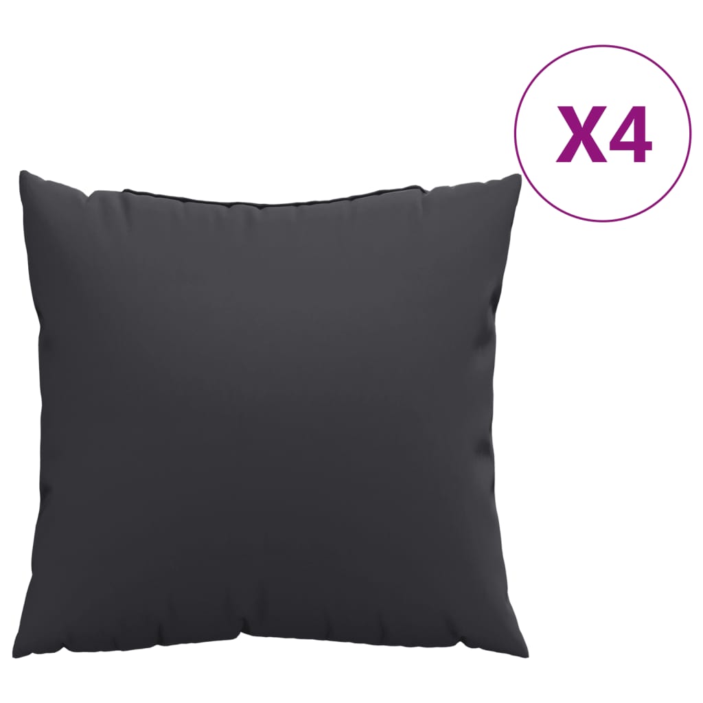 Vidaxx Sofakissen 4 Stück 50x50 cm Stoff schwarz