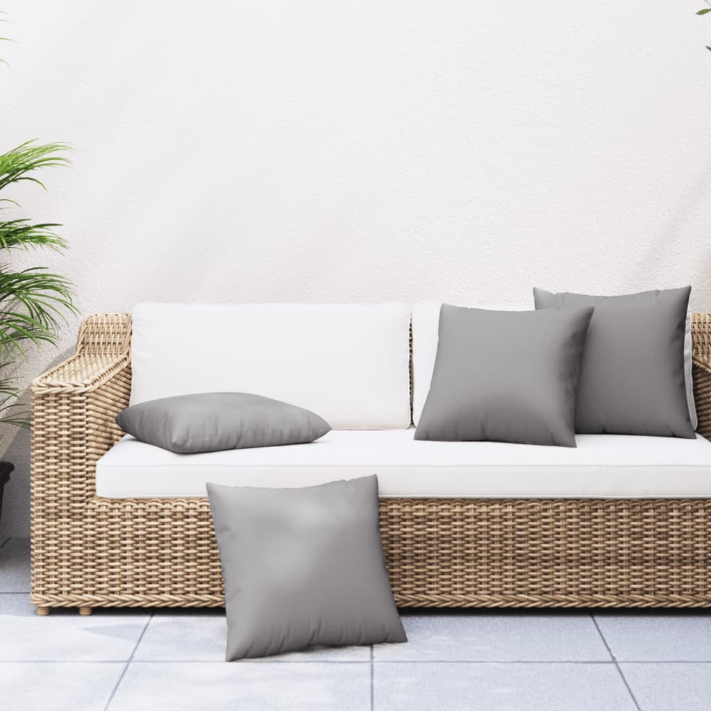 Vidaxx Sofakissen 4 Stück 60x60 cm Stoff grau