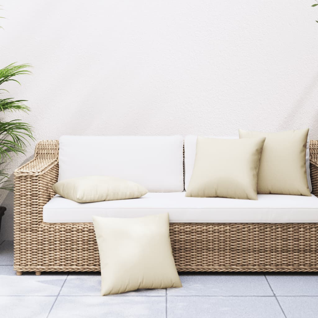 Vidaxx Sofakissen 4 Stück 60x60 cm Stoff cremefarben