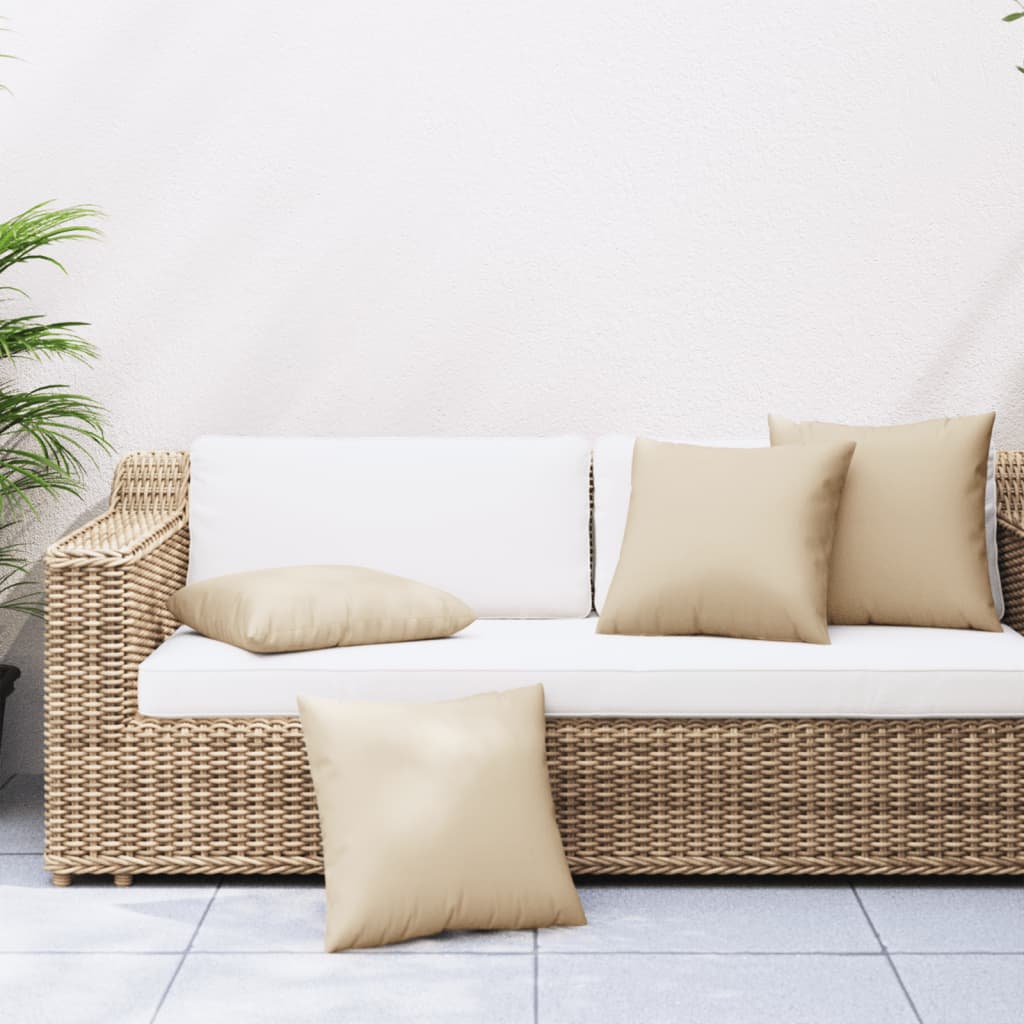 Vidaxx Sofakissen 4 Stück 60x60 cm Stoff beige