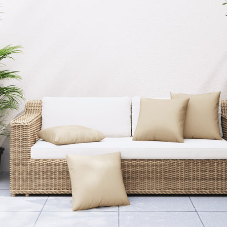 Vidaxx Sofakissen 4 Stück 60x60 cm Stoff beige