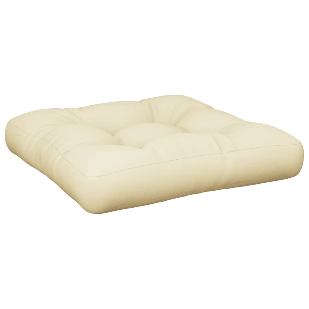 VidaXL Palettenkissen 50x50x12 cm Stoff cremefarben