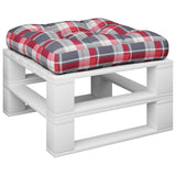 Vidaxx Palettenkissen 50x50x12 cm Stoff Rautenmuster rot