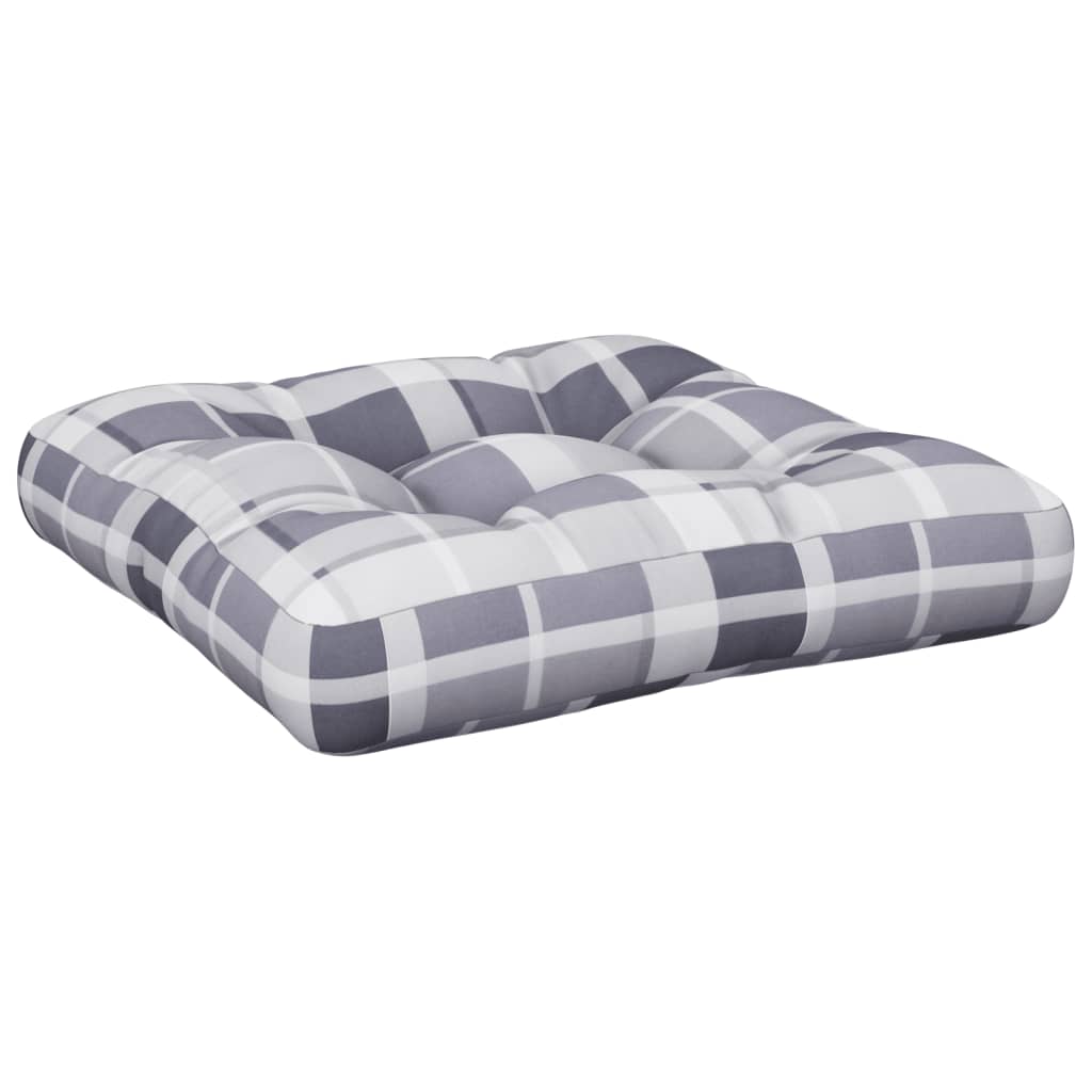 Vidaxx Palettenkissen 50x50x12 cm Stoff Rautenmuster grau
