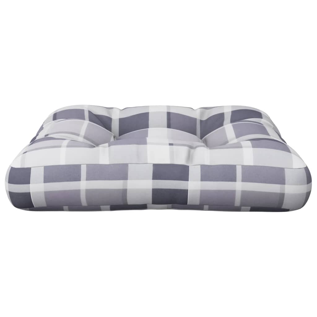 Vidaxx Palettenkissen 50x50x12 cm Stoff Rautenmuster grau