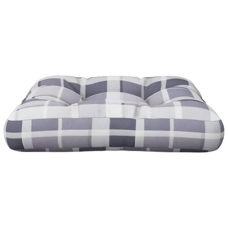 Vidaxx Palettenkissen 50x50x12 cm Stoff Rautenmuster grau