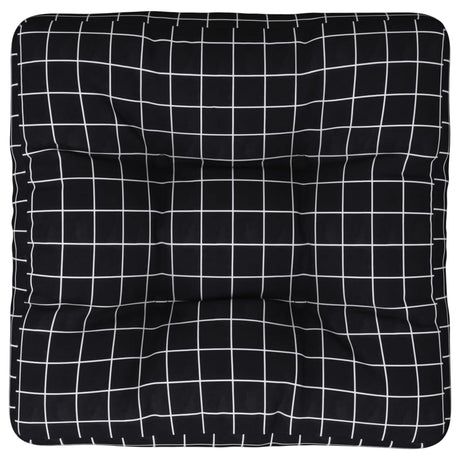 VidaXL Palettenkissen Rautenmuster 50x50x12 cm Stoff schwarz