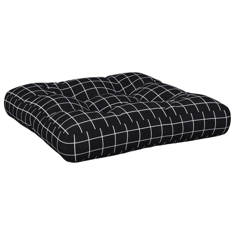 VidaXL Palettenkissen Rautenmuster 50x50x12 cm Stoff schwarz
