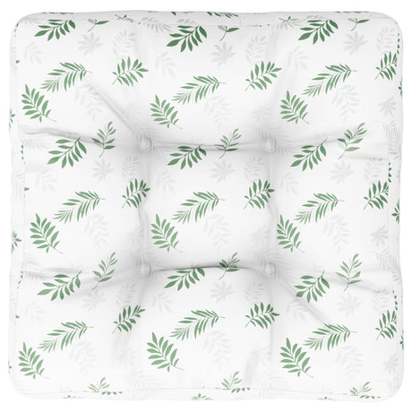 VidaXL Palettenkissen Blattmuster 50x50x12 cm Stoff