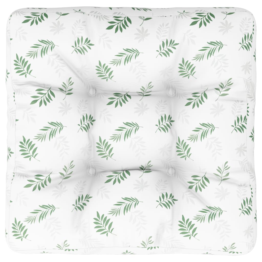 VidaXL Palettenkissen Blattmuster 50x50x12 cm Stoff