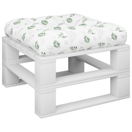 VidaXL Palettenkissen Blattmuster 50x50x12 cm Stoff