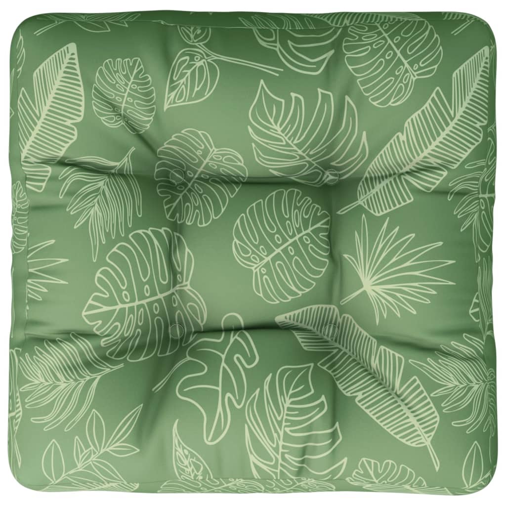 VidaXL Palettenkissen Blattmuster 50x50x12 cm Stoff