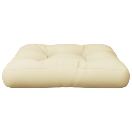 VidaXL Palettenkissen 60x60x12 cm Stoff cremefarben