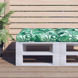 VidaXL Palettenkissen Blattmuster 60x60x12 cm Stoff