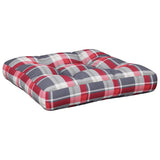 Vidaxx Palettenkissen 60x60x12 cm Stoff Rautenmuster rot