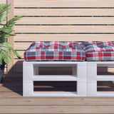 Vidaxx Palettenkissen 60x60x12 cm Stoff Rautenmuster rot