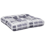 VidaXL Palettenkissen 60x60x12 cm Stoff Rautenmuster grau