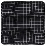 VidaXL Palettenkissen Rautenmuster 60x60x12 cm Stoff schwarz