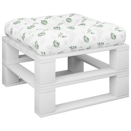 VidaXL Palettenkissen Blattmuster 60x60x12 cm Stoff