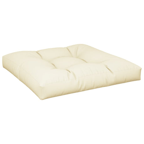 VidaXL Palettenkissen 70x70x12 cm Stoff cremefarben