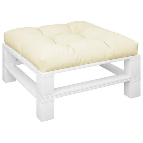 VidaXL Palettenkissen 70x70x12 cm Stoff cremefarben