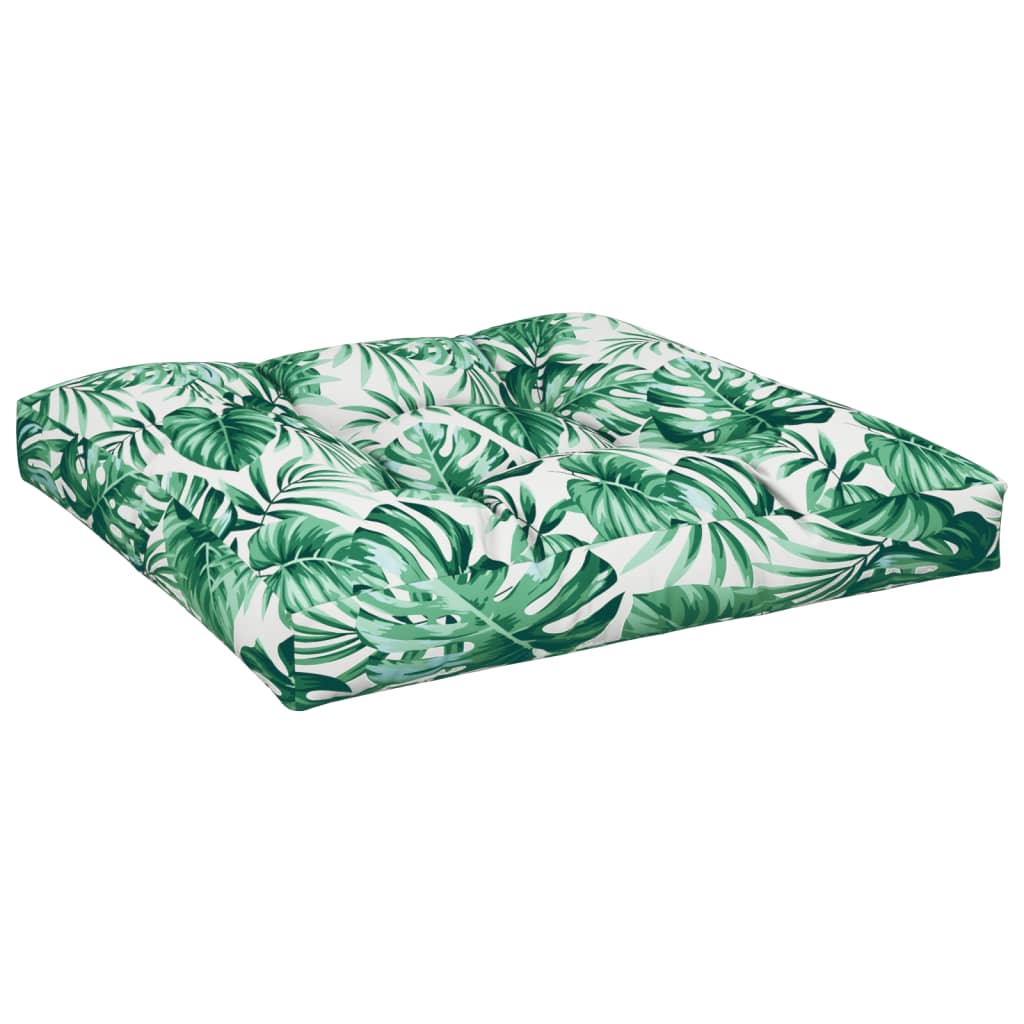 VidaXL Palettenkissen Blattmuster 70x70x12 cm