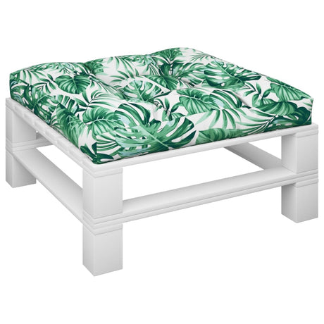 VidaXL Palettenkissen Blattmuster 70x70x12 cm