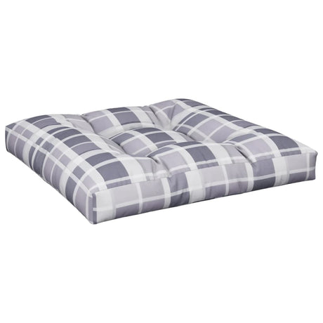 VidaXL Palettenkissen 70x70x12 cm Stoff Rautenmuster grau