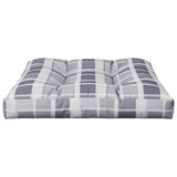 VidaXL Palettenkissen 70x70x12 cm Stoff Rautenmuster grau