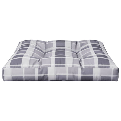 VidaXL Palettenkissen 70x70x12 cm Stoff Rautenmuster grau