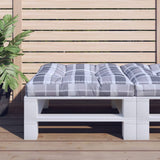 VidaXL Palettenkissen 70x70x12 cm Stoff Rautenmuster grau