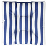 VidaXL Palettenkissen gestreift 70x70x12 cm Stoff blau und weiß