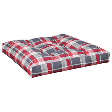 Vidaxx Palettenkissen 80x80x12 cm Stoff Rautenmuster rot
