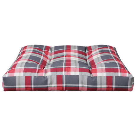 Vidaxx Palettenkissen 80x80x12 cm Stoff Rautenmuster rot