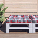 Vidaxx Palettenkissen 80x80x12 cm Stoff Rautenmuster rot