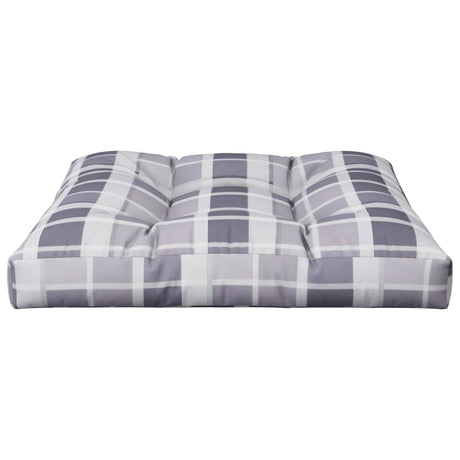 VidaXL Palettenkissen 80x80x12 cm Stoff Rautenmuster grau