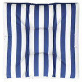 VidaXL Palettenkissen gestreift 80x80x12 cm Stoff Blau und Weiß