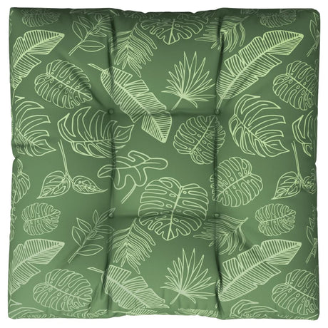 VidaXL Palettenkissen Blattmuster 80x80x12 cm Stoff