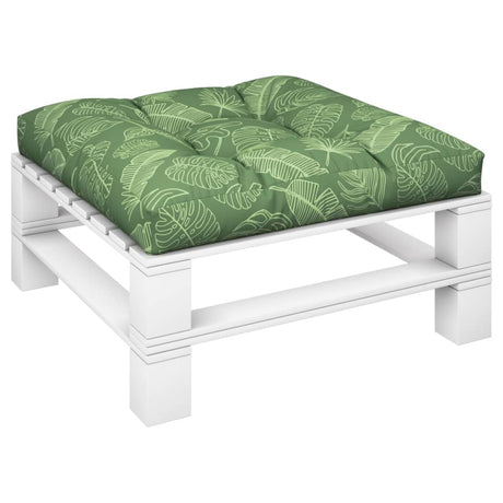 VidaXL Palettenkissen Blattmuster 80x80x12 cm Stoff