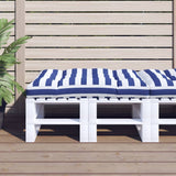 VidaXL Palettenkissen gestreift 120x80x12 cm Stoff blau und weiß