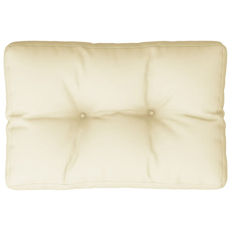 VidaXL Palettenkissen 50x40x12 cm Stoff cremefarben