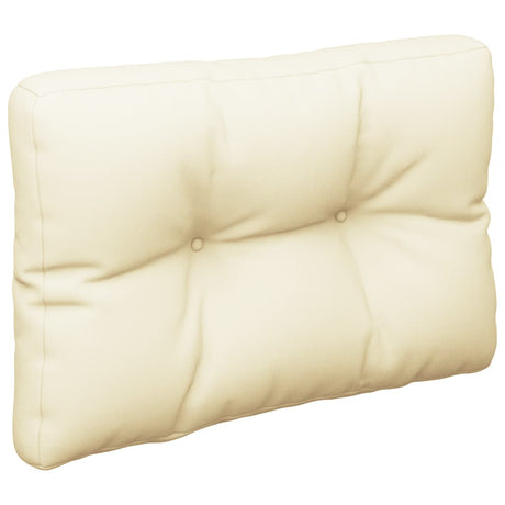 VidaXL Palettenkissen 50x40x12 cm Stoff cremefarben