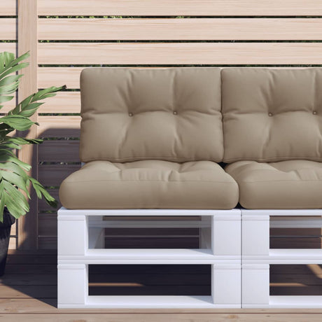 VidaXL Palettenkissen 50x40x12 cm Stoff Taupe