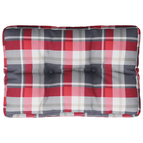 Vidaxx Palettenkissen 50x40x12 cm Stoff Rautenmuster rot