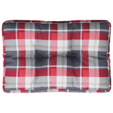 Vidaxx Palettenkissen 50x40x12 cm Stoff Rautenmuster rot