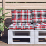 Vidaxx Palettenkissen 50x40x12 cm Stoff Rautenmuster rot