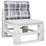 Vidaxx Palettenkissen 50x40x12 cm Stoff Rautenmuster grau