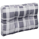 Vidaxx Palettenkissen 50x40x12 cm Stoff Rautenmuster grau